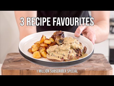1 Million Subscriber Special  Steak, Creamy Garlic Mushroom Sauce and Duck Fat Potatoes