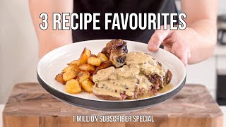 Steak, Creamy Garlic Mushroom Sauce and Duck Fat Potatoes | 1 Million Subscriber Special