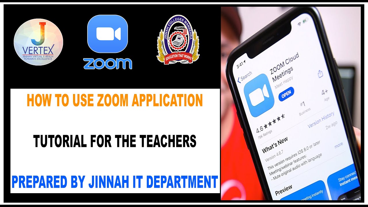 How To Use Zoom Tutorial for the Teachers by Jinnah IT Department YouTube