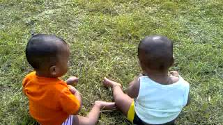 Baghauni Siwan Two Baby playing In Field