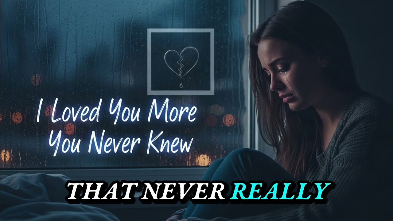 I loved you more  you never know 