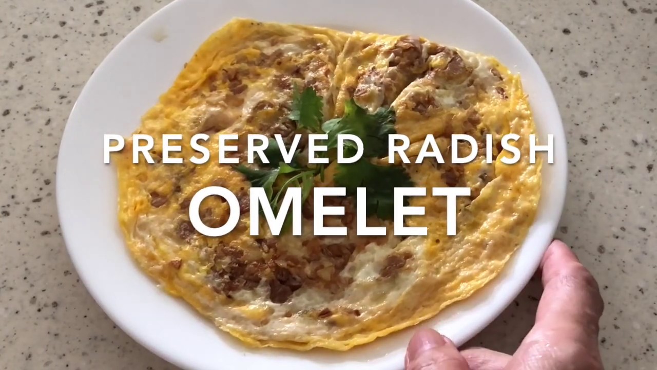 Preserved Radish Omelet Recipe (Crunchy & Salty) YouTube