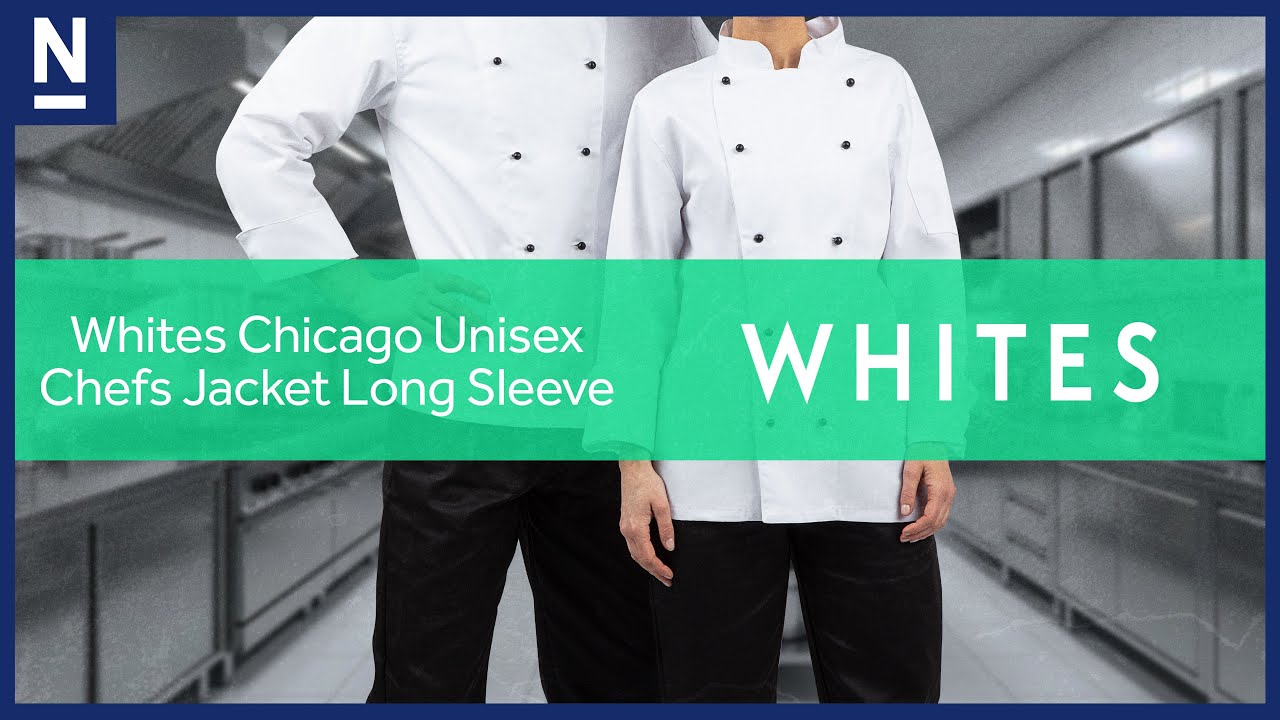 Whites Chicago Long Sleeve White Chef Jacket | Nisbets Chef Jackets