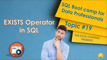 EXISTS Operator in SQL | SQL for Data Professionals |Topic #19