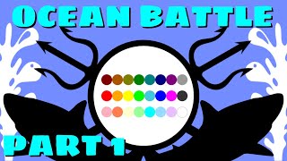 24 Marble Race Battle : Ocean Battle PART 1 (by Algodoo)