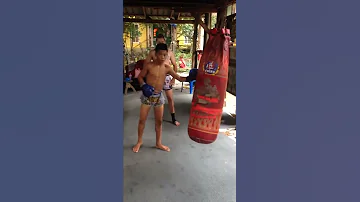 Muay thai kick at 13 Coins Gym