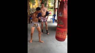 Muay thai kick at 13 Coins Gym screenshot 3