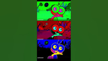 bob zoom punching with many screen and different color and audio effects #shortvideo #animation