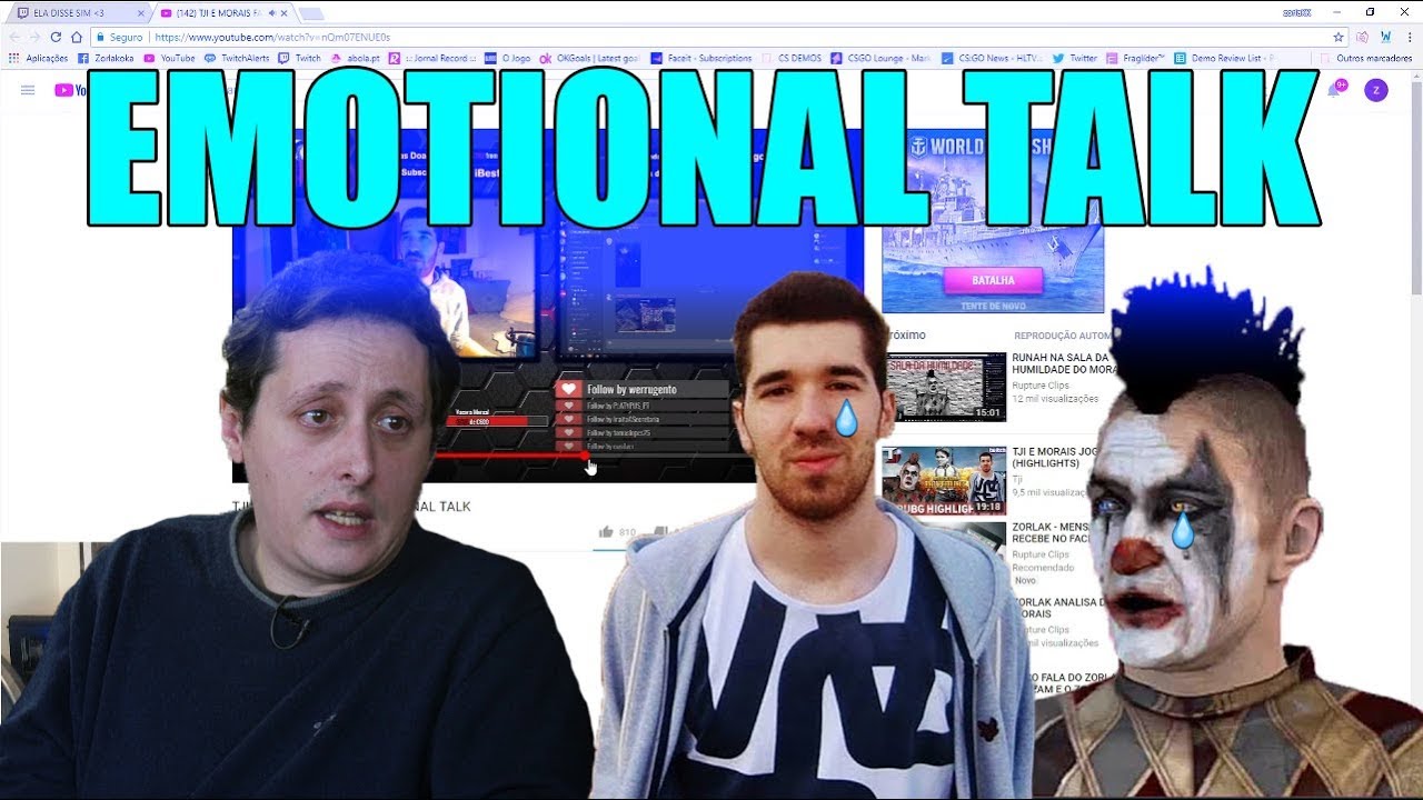 ZORLAK REACT - TJI E MORAIS FAZEM EMOTIONAL TALK & MAIS