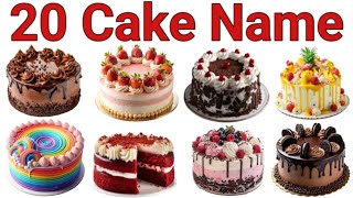20 Cak Names in English 🎂🍰 with Pictures and Sound Easy Learning Video for Kids
