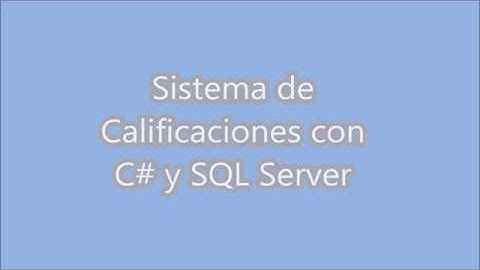 Sistema de Calificaciones con SQL y C#