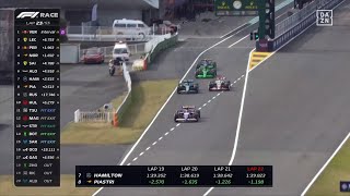 【F1™ピックアップシーン】RBが今季ベスト級のピットストップ！角田裕毅が3台をまとめてごぼう抜き｜F1™2024第4戦 MSCクルーズ・日本GP｜決勝