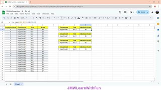 Celebrity "DMAX" function in Google Sheets Profile