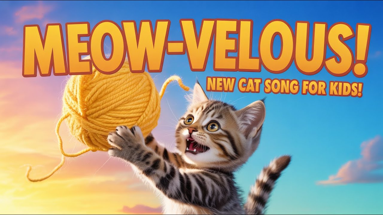 Happy Cat Singing Song for Children Cute Meow Dance and Fun Nursery Rhymes Together