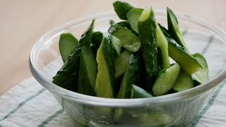 「まるめし」ぽりぽり～うちのあっさり胡瓜浅漬けサラダ | Cucumber Salad
