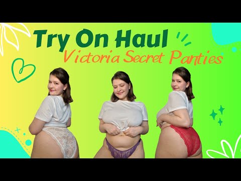 Victoria Secret panties ❤️ review & try on haul on curvy body from Tina Angel