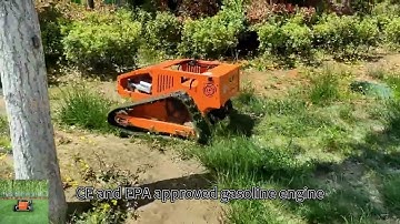 remote operated track-mounted weeder, Vigorun radio controlled rubber track grass trimming machine