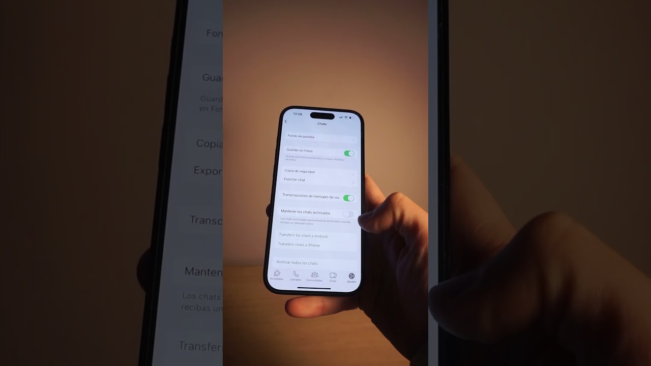 Activa las transcripciones de audios en WhatsApp desde tu iPhone. 🎙️📝✨ 