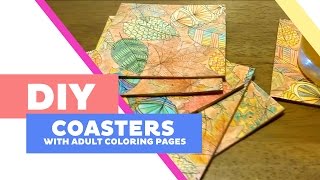 DIY Adult Coloring Page COASTERS