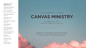 GCC Canvas - How Much is Jesus Worth to You  (Matthew 26:6-16) - 2020/10/11