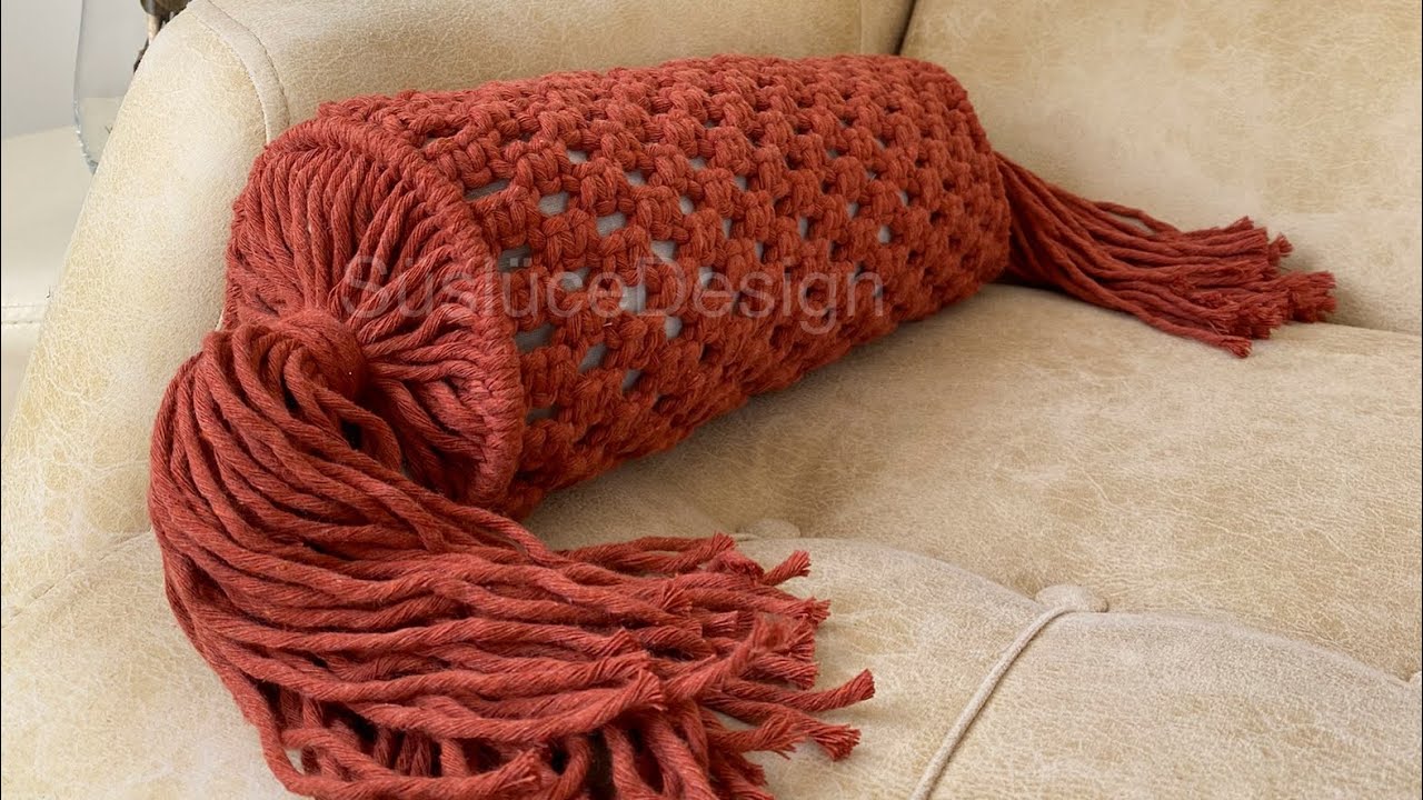 Makrome Silindir Şeker Yastık Yapımı