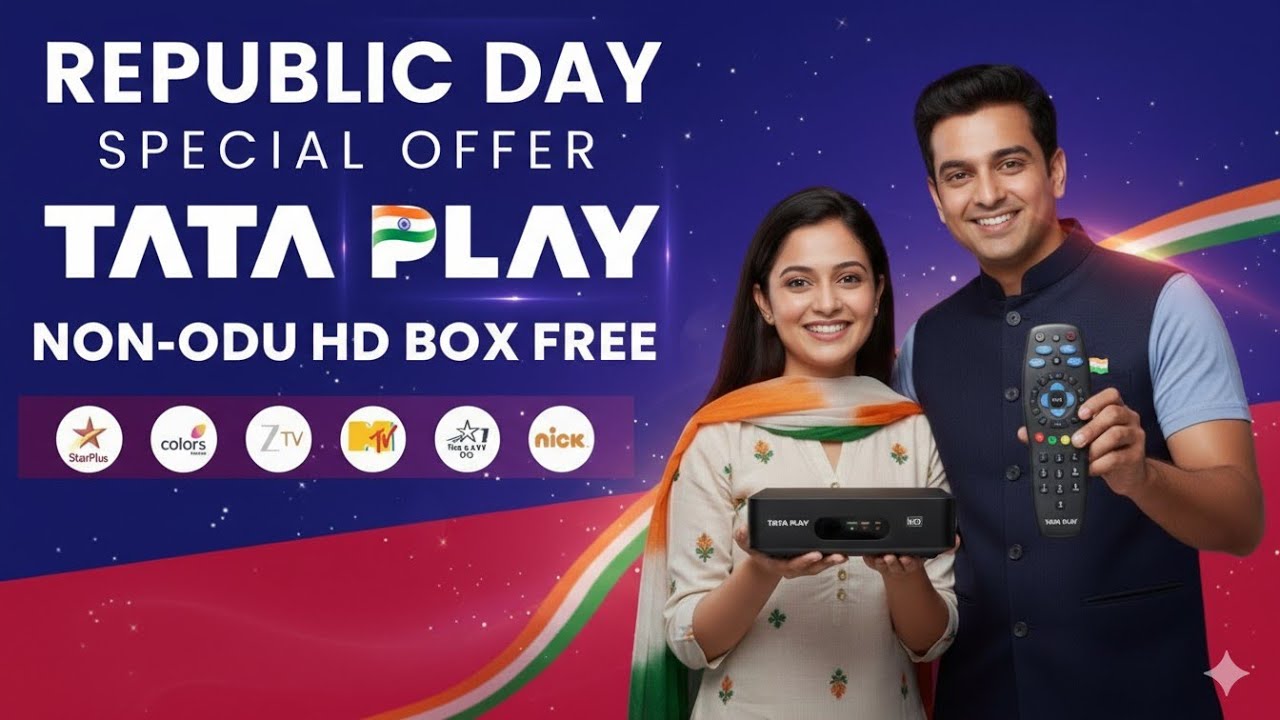 REPUBLIC DAY OFFER! TATA PLAY HD SET-TOP BOX FREE | TATA PLAY CONNECTION | TATA SKY SET-TOP BOX FREE