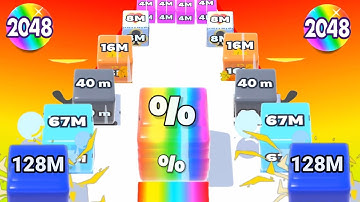 Satisfying Mobile Game New Video Jelly Run 2048 - 2048 cube puzzle gameplay walkthrough part 14
