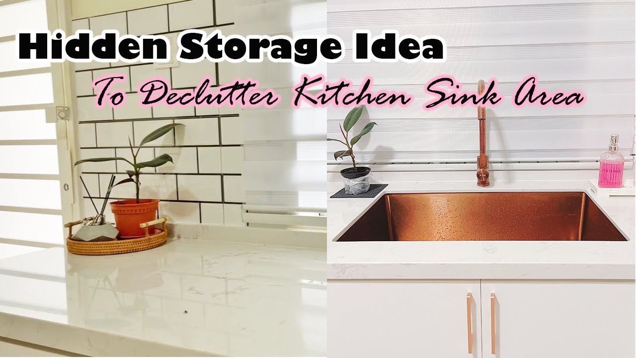 Hidden Storage Idea • Clutter Free Kitchen Countertop • Keep Clean and ...