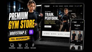 Premium Gym Clothing Ecommerce Website Using Bootstrap 5 | Full Responsive Design |Gymshark Inspired