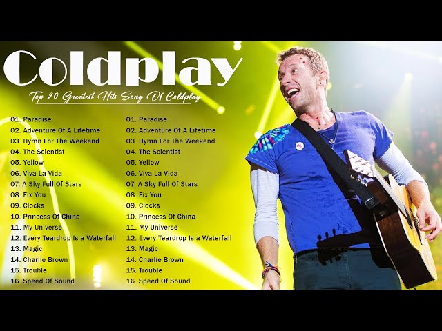 20 Coldplay Greatest Hits Playlist 💛💛Best Songs Coldplay - YouTube