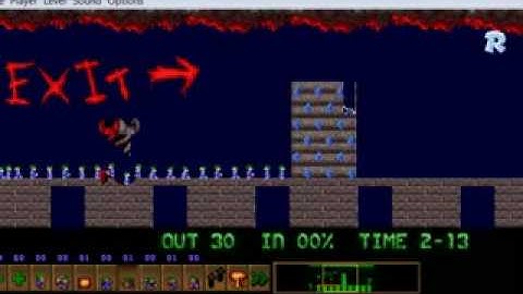 Lemmings my custom level EXTRA 8 Iron plate fron of the exit.