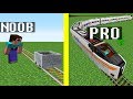 Minecraft Noob vs. Pro : ROLLER COASTER challenge - Train in Minecraft Battle