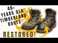 TRASHED TIMBERLAND BOOTS Rebuilt! Leather Midsole | Vibram Rubber Units | SHOE REPAIR