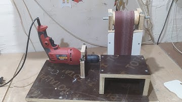 Şerit zımpara makinesi yapımı.  Belt sander making with playwood