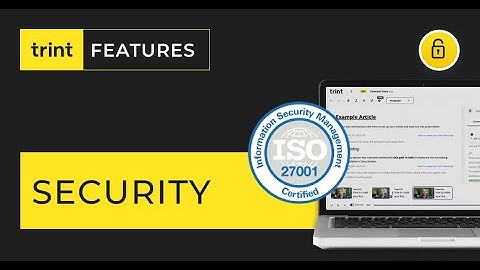 Trint Features - Security