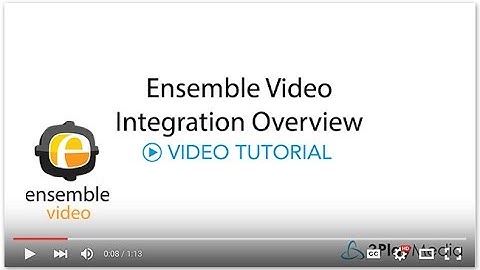 Ensemble Video Integration Overview