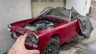 1963 Austin Healey Sprite with race cam running and driving