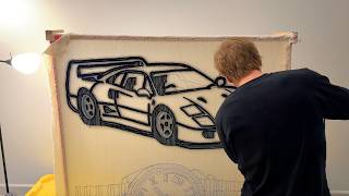 Ferrari F40 Custom Rug | ASMR Rug Making