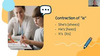 Contractions I'm You're She's isn't aren't don't doesn't