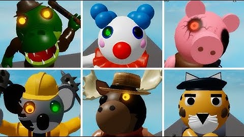 Roblox Piggy - All Build Mode Bots and NPC Jumpscares (Build Mode Update)