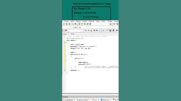 #17 Sum of even or odd numbers || C Program #shorts #shortvideo #cprogramming #coding #loop
