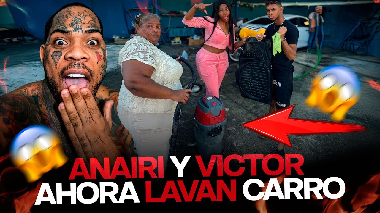 ANAIRI Y VICTOR AHORA LAVAN CARRO
