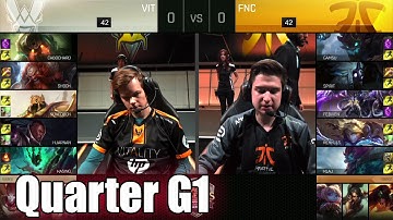 Vitality vs Fnatic | Game 1 Quarter Finals S6 EU LCS Spring 2016 Playoffs | VIT vs FNC G1 1080p