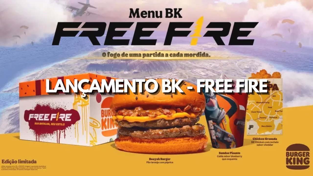 FREE FIRE E BURGER KING E MEGA STACKER CHEDDAR. Vale a pena?