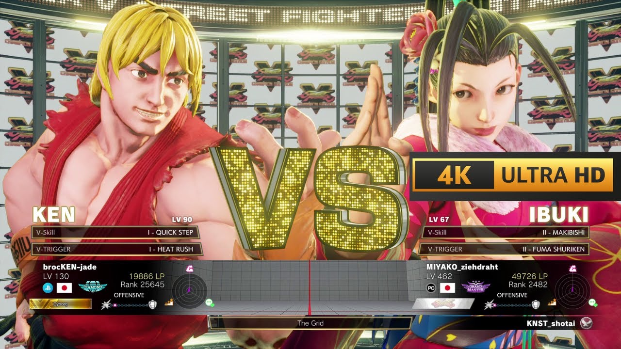 Ken (Diamond) vs Ibuki (Grand Master) | Street Fighter V CE | 4K 60Fps Gameplay