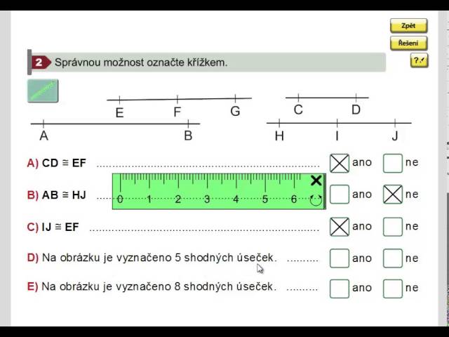 Kdy jsou úsečky shodné?