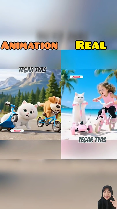 Kucing comel ditabrak sama kakak #shorts #kucing #kucinglucu #funny #cartoon #cat