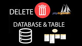 Delete a DATABASE & TABLE in MYSQL PHPMYADMIN - panel.