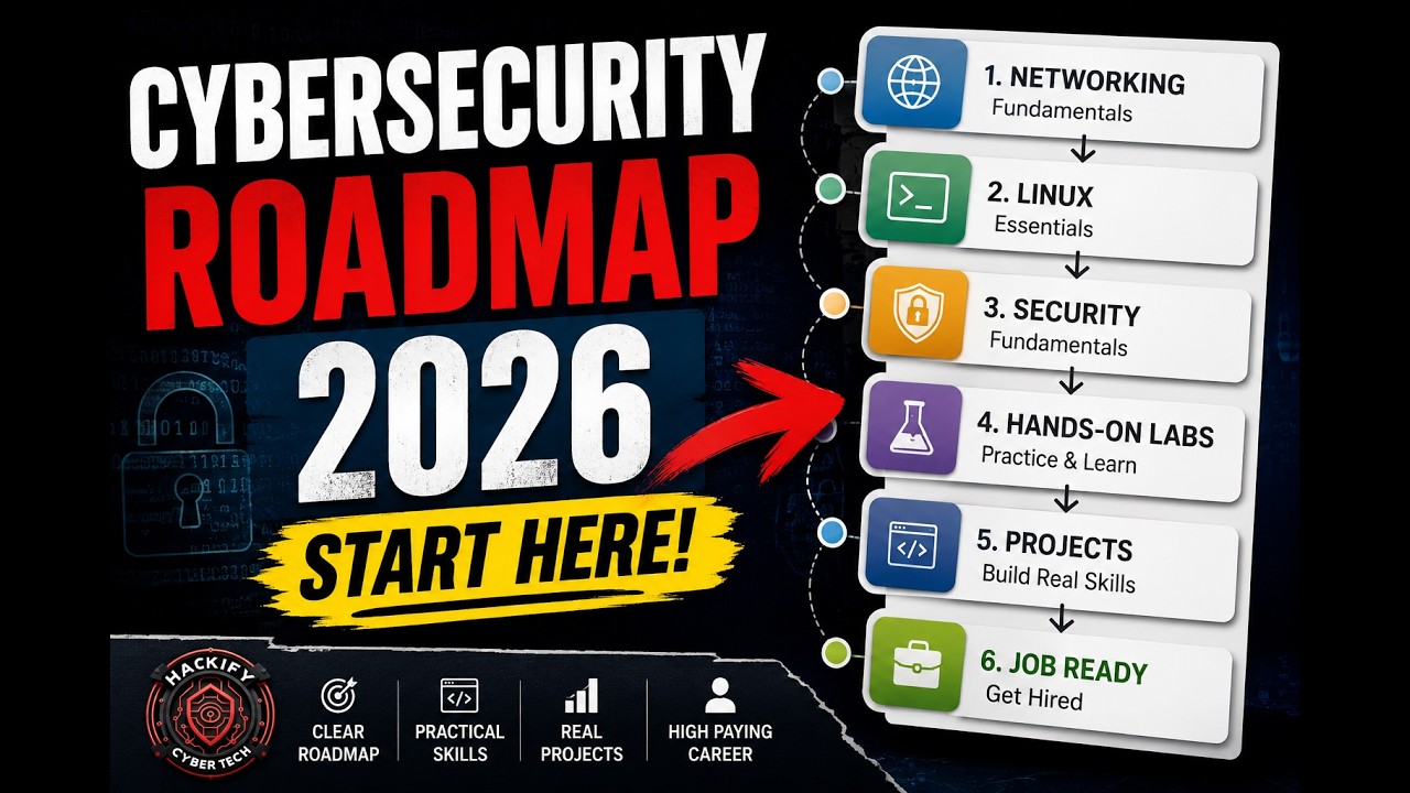 Cybersecurity Roadmap 2026 | Complete Beginner to Job Ready Guide (No ...