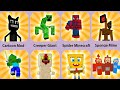 Siren Head Minecraft,Cartoon Cat Mod,Creeper Giant,Zombie Giant,SpongeBob Giant Minecraft